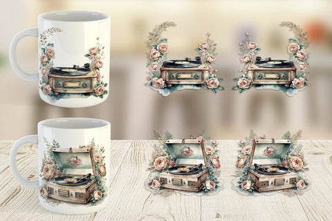 Mug Wrap Record Player Sublimation artnoy 