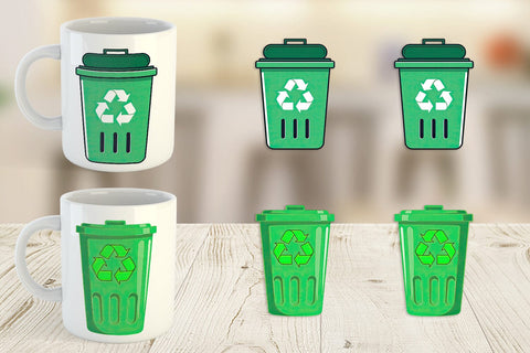 Mug Wrap Recycling Bin Sublimation artnoy 
