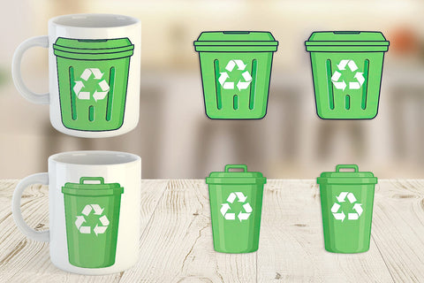 Mug Wrap Recycling Bin Sublimation artnoy 