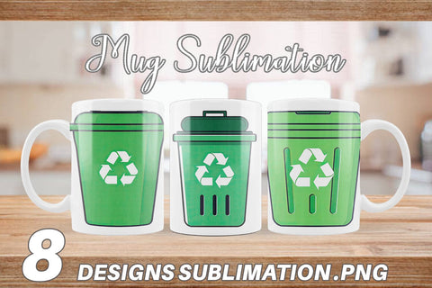 Mug Wrap Recycling Bin Sublimation artnoy 