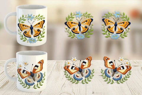 Mug Wrap Red Admiral Butterfly Sublimation artnoy 