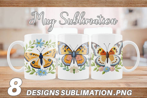 Mug Wrap Red Admiral Butterfly Sublimation artnoy 