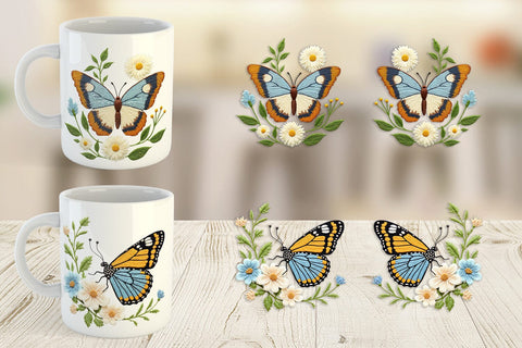 Mug Wrap Red Admiral Butterfly Sublimation artnoy 