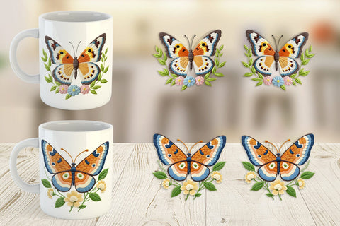 Mug Wrap Red Admiral Butterfly Sublimation artnoy 