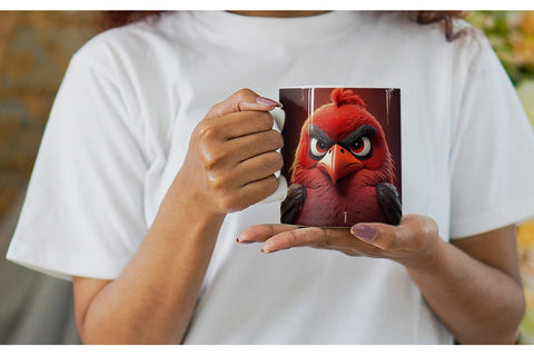 Mug Wrap Red Bird Sublimation artnoy 