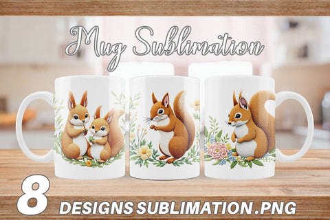 Mug Wrap Red Squirrel Sublimation artnoy 