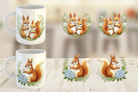 Mug Wrap Red Squirrel Sublimation artnoy 