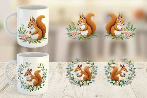 Mug Wrap Red Squirrel Sublimation artnoy 