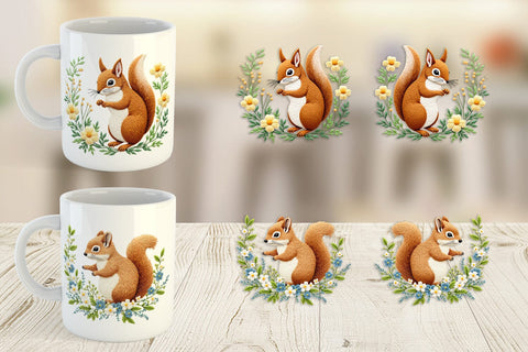 Mug Wrap Red Squirrel Sublimation artnoy 