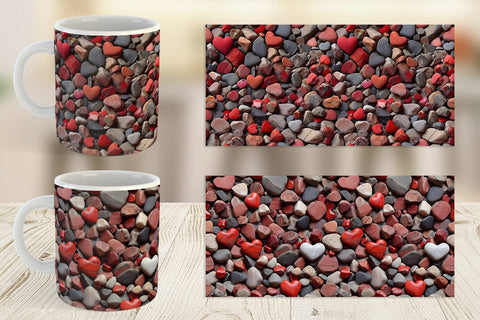Mug Wrap Red Stone Valentine Sublimation artnoy 