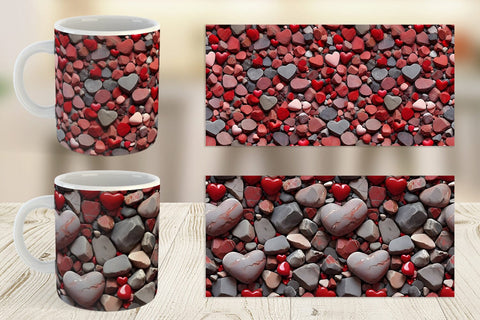 Mug Wrap Red Stone Valentine Sublimation artnoy 