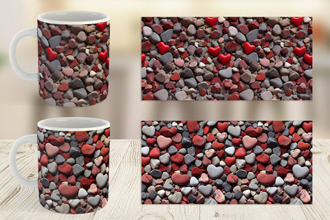 Mug Wrap Red Stone Valentine Sublimation artnoy 