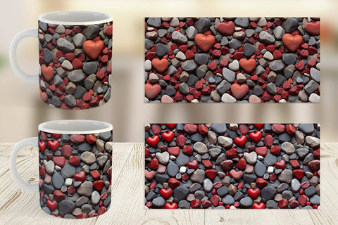 Mug Wrap Red Stone Valentine Sublimation artnoy 