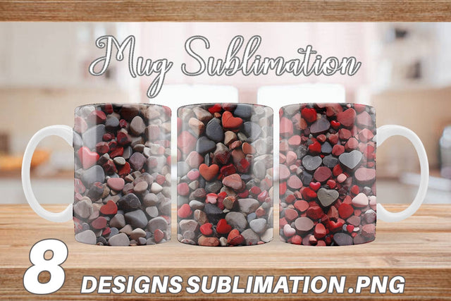 Mug Wrap Red Stone Valentine Sublimation artnoy 