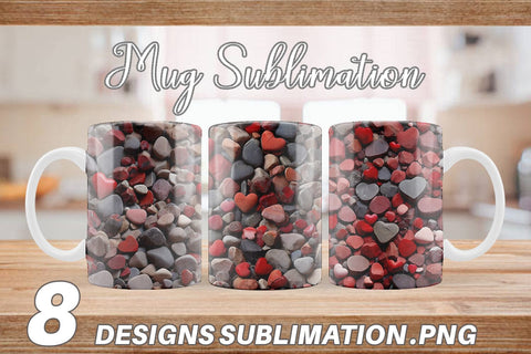 Mug Wrap Red Stone Valentine Sublimation artnoy 