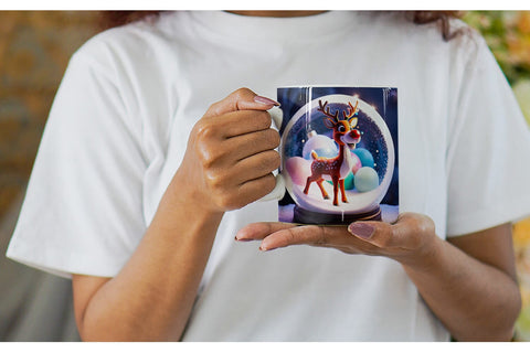 Mug Wrap Reindeer Glass Ball Sublimation artnoy 