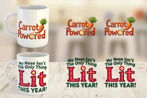 Mug Wrap Reindeer Rants Sarcastic Sleigh Puller Quotes Sublimation artnoy 