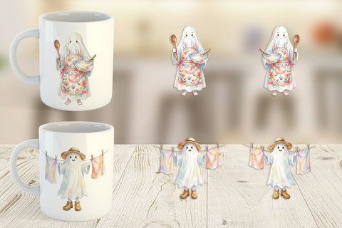 Mug Wrap Relatable Housework Mom Ghost Sublimation artnoy 