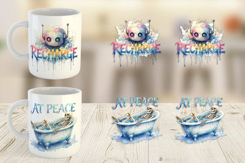 Mug Wrap Rest Recharge Quotes Sublimation artnoy 