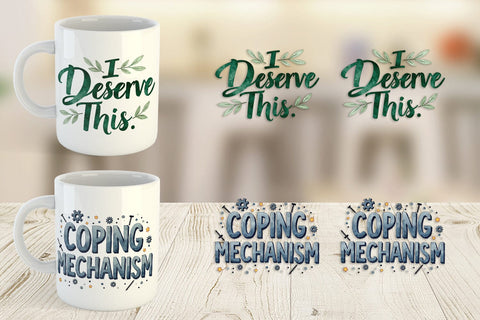 Mug Wrap Retail Therapy Sarcasm Sublimation artnoy 