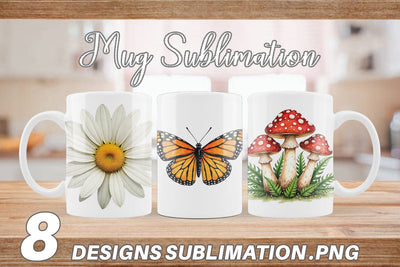 Mug Wrap Retro 70s Summer Boho Watercolor Sublimation artnoy 