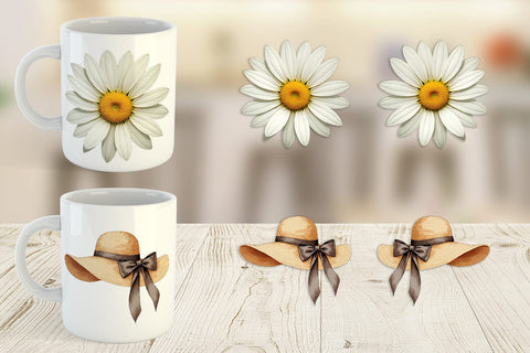 Mug Wrap Retro 70s Summer Boho Watercolor Sublimation artnoy 