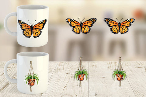 Mug Wrap Retro 70s Summer Boho Watercolor Sublimation artnoy 