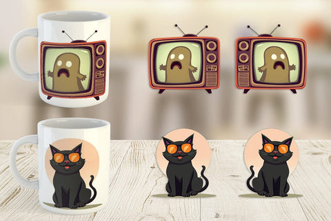 Mug Wrap Retro Boo Bash Sublimation artnoy 