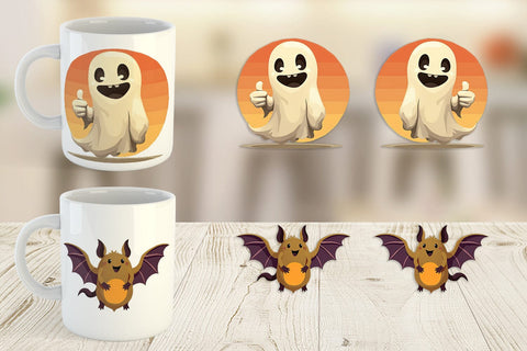 Mug Wrap Retro Boo Bash Sublimation artnoy 