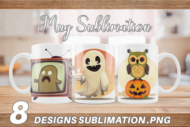 Mug Wrap Retro Boo Bash Sublimation artnoy 