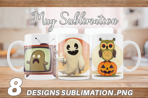Mug Wrap Retro Boo Bash Sublimation artnoy 