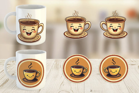 Mug Wrap Retro Coffee Sublimation artnoy 