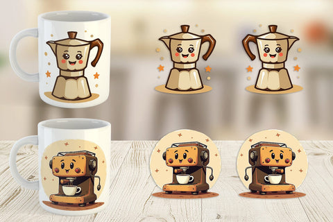 Mug Wrap Retro Coffee Sublimation artnoy 