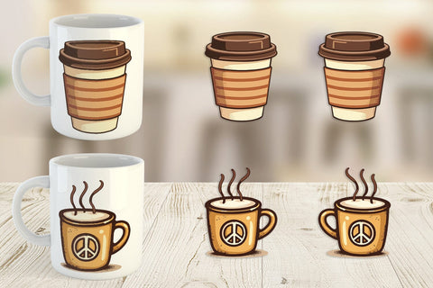 Mug Wrap Retro Coffee Sublimation artnoy 
