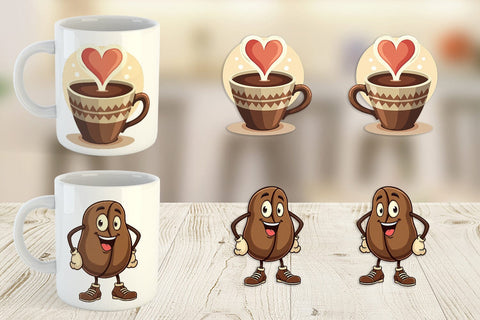 Mug Wrap Retro Coffee Sublimation artnoy 