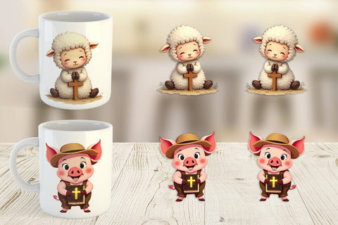 Mug Wrap Retro Faith Farm Sublimation artnoy 