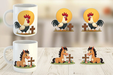 Mug Wrap Retro Faith Farm Sublimation artnoy 