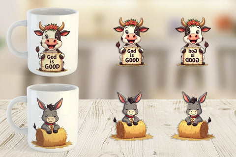 Mug Wrap Retro Faith Farm Sublimation artnoy 