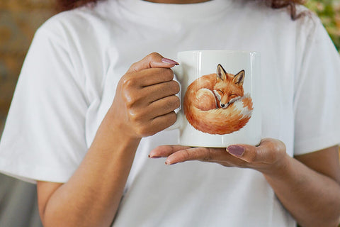 Mug Wrap Retro Forest Friend Watercolor Sublimation artnoy 
