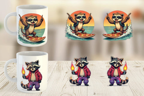 Mug Wrap Retro Quirky Critters Sublimation artnoy 