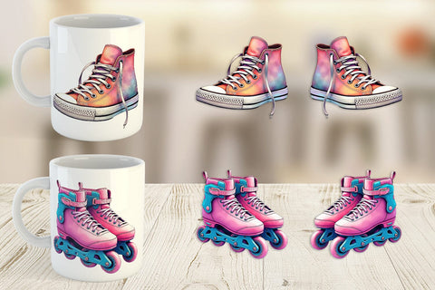 Mug Wrap Retro Roller Vibes Sublimation artnoy 