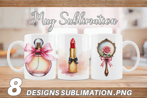 Mug Wrap Retro Vanity Coquette Sublimation artnoy 