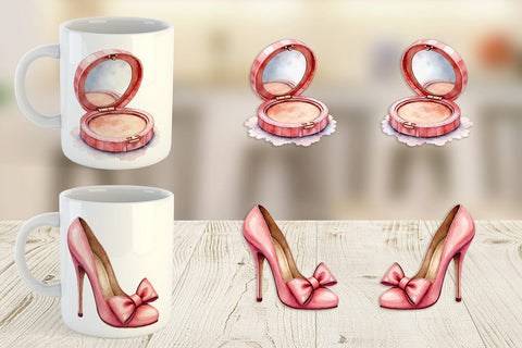 Mug Wrap Retro Vanity Coquette Sublimation artnoy 