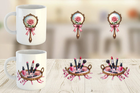 Mug Wrap Retro Vanity Coquette Sublimation artnoy 