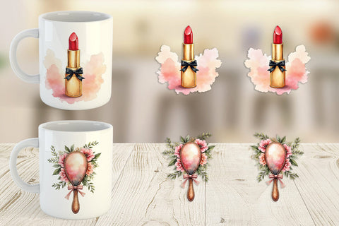 Mug Wrap Retro Vanity Coquette Sublimation artnoy 