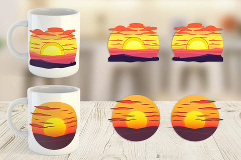 Mug Wrap Rising Sun Sublimation artnoy 