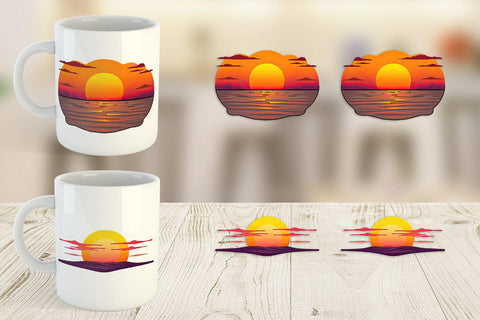 Mug Wrap Rising Sun Sublimation artnoy 