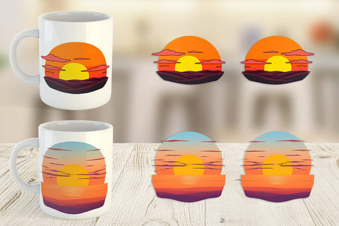 Mug Wrap Rising Sun Sublimation artnoy 
