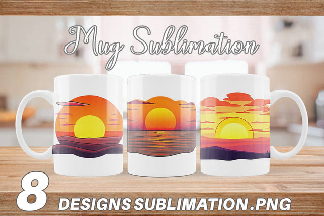 Mug Wrap Rising Sun Sublimation artnoy 