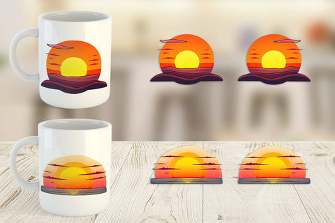 Mug Wrap Rising Sun Sublimation artnoy 